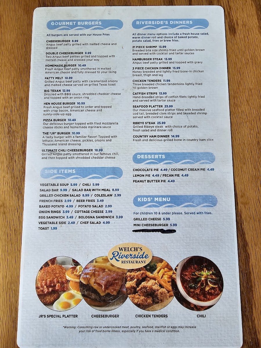 Welch's Riverside Restaurant Menu - Image 3