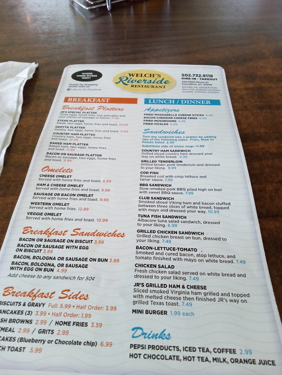 Welch's Riverside Restaurant Menu - Image 6